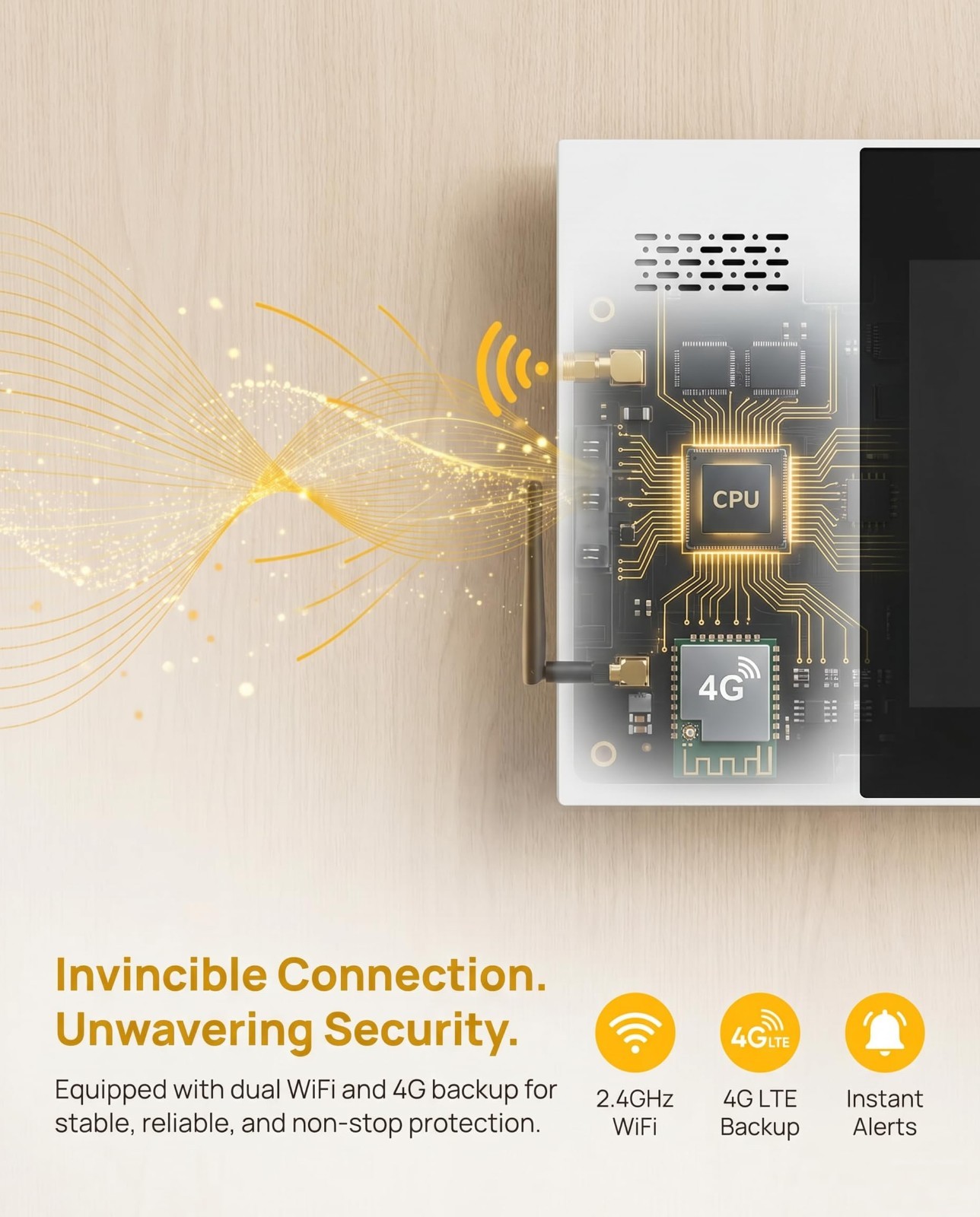 Wireless Home Security Alarm System | 4.3″ Touch Screen | GSM/4G + WiFi | DIY Se