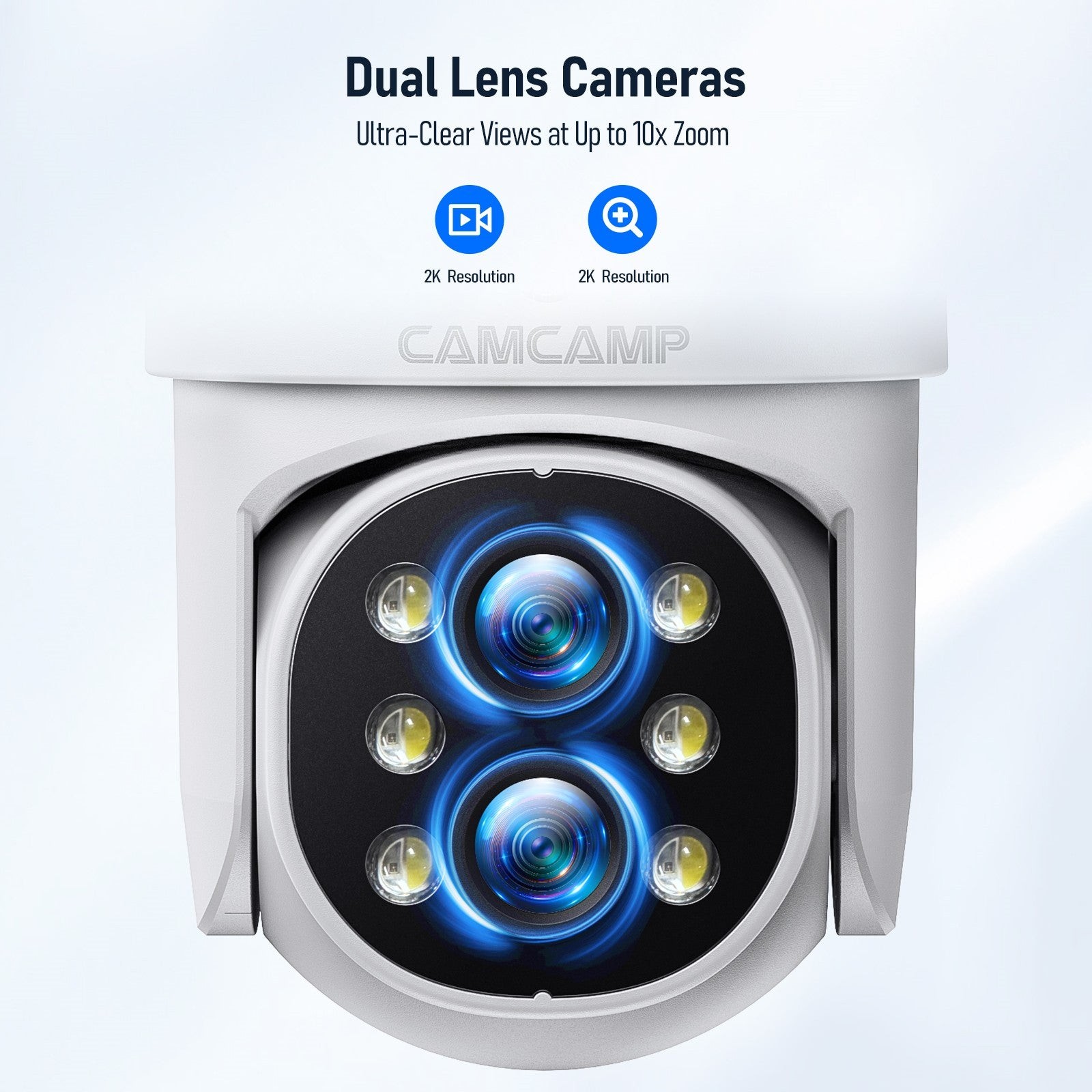 Wireless Security Camera System Outdoor with Monitor Auto Tracking, Human Detect
