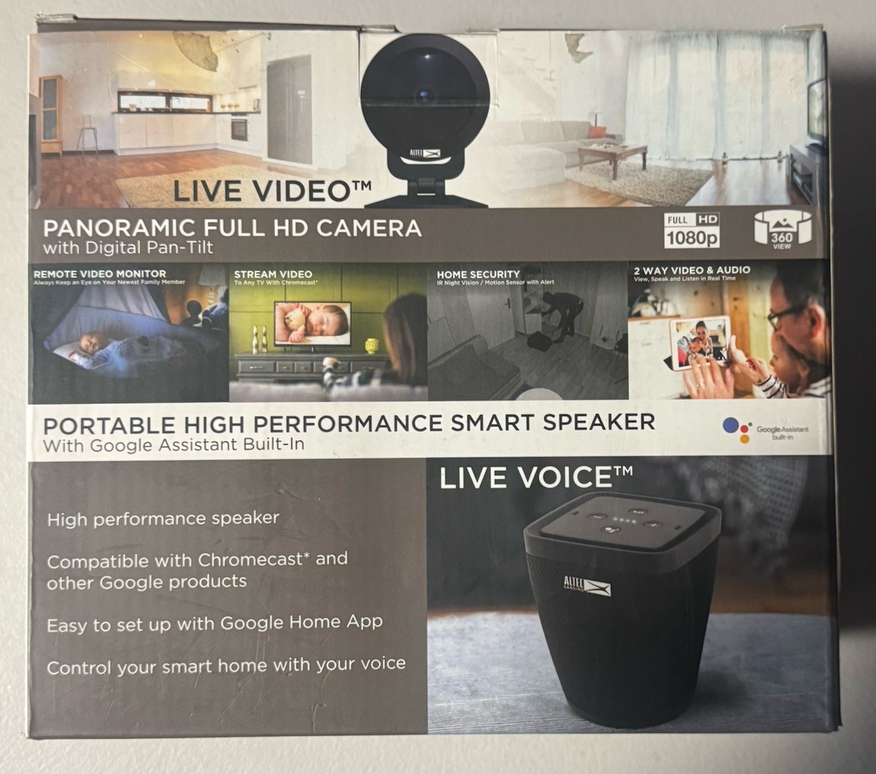 New Altec Lansing Smart Security System – Wi-Fi Camera & Speaker Voice Activated