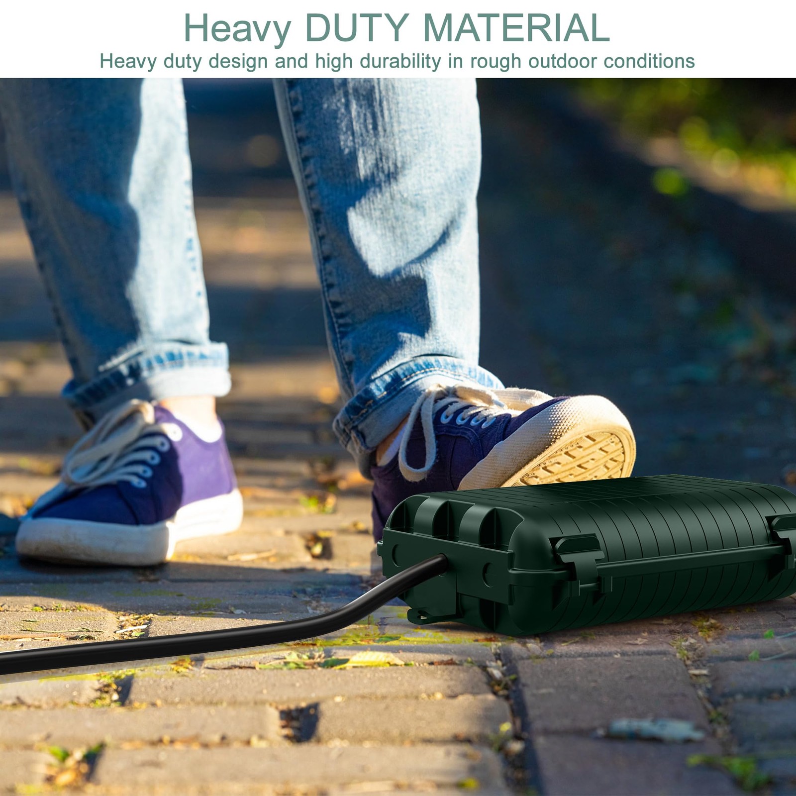 Outdoor Waterproof Electrical Box, Large Extension Cord Cover Green