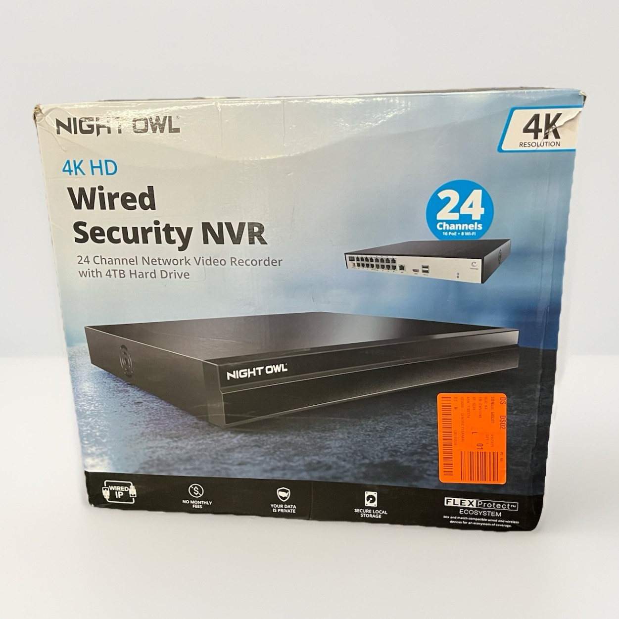 Night Owl NVR-FTN8-164 24-Channel 4K Wired NVR 4TB HDD 24 Devices New Open Box