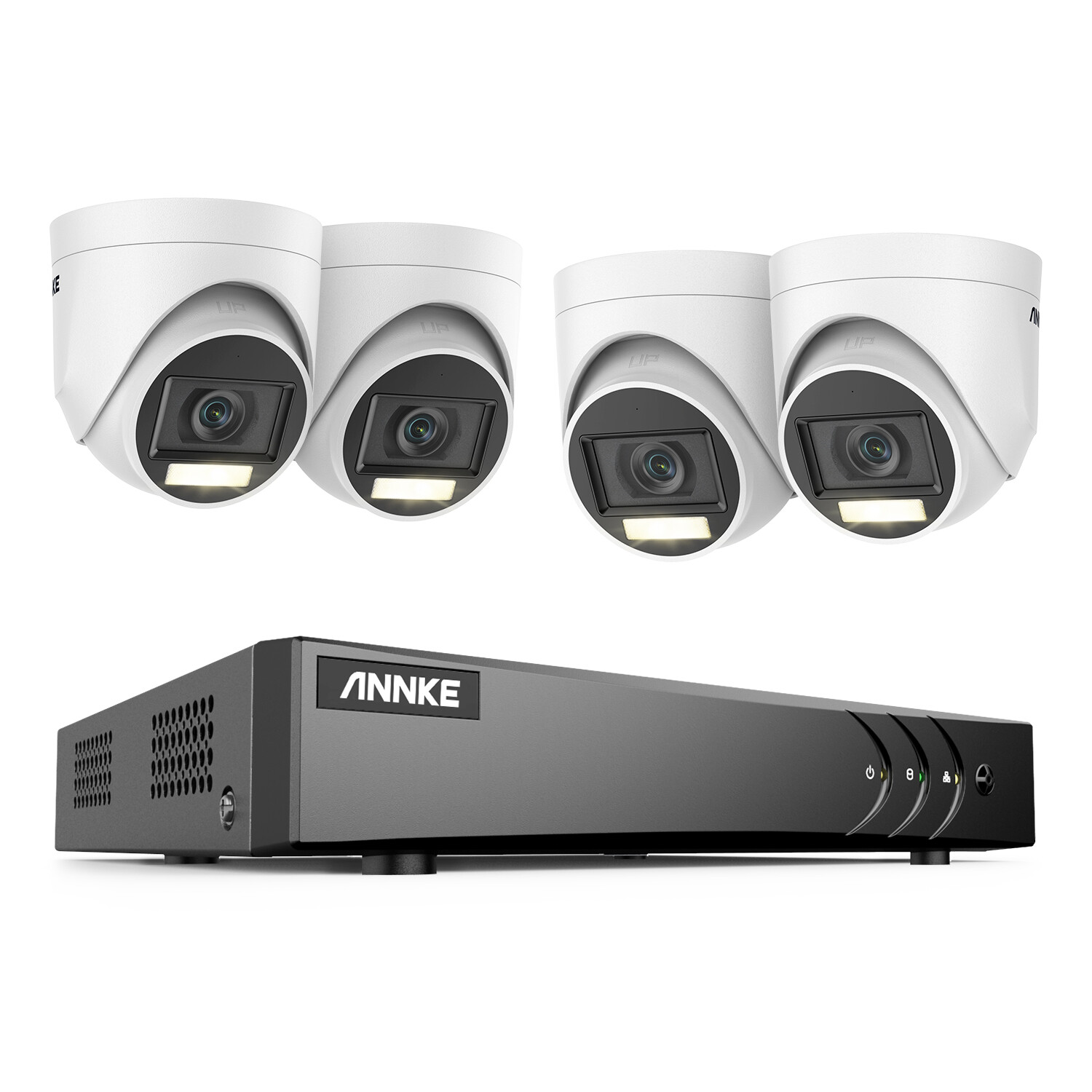 ANNKE 8CH DVR 5MP Audio Security Camera System Outdoor Color Night IP67 AI Alert