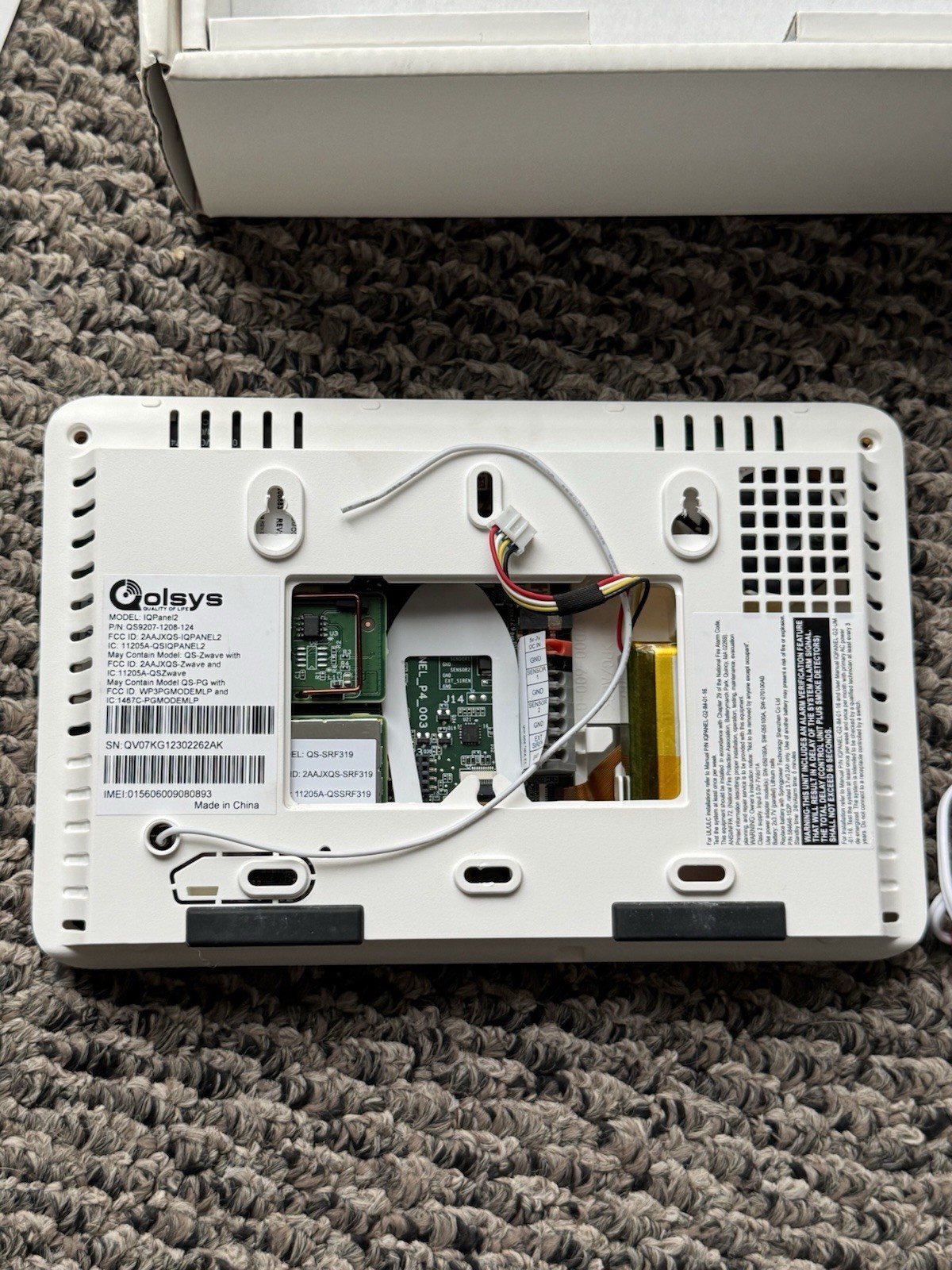 Qolsys PowerG IQ Panel 2+ Plus QS9207-1208-124 Wireless 319.5MHz TELUS LTE