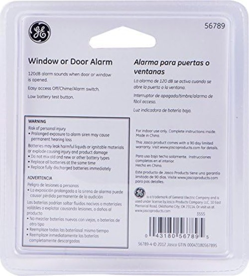 120dB Wireless Window & Door Alarm – Battery Powered Home Security Solution