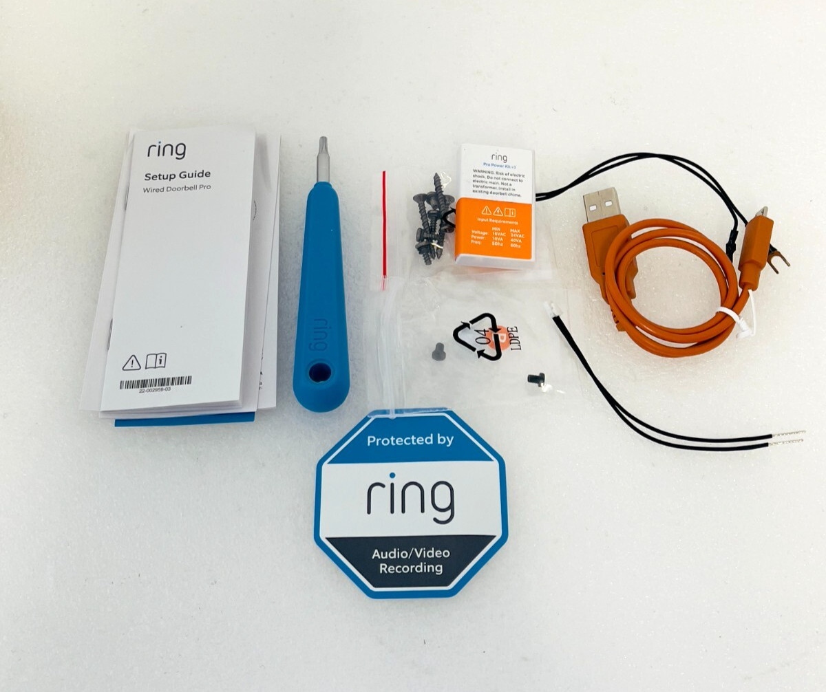 Ring Doorbell Pro with Stick Up Cam Night Vision and 2 Way Audio, Open Box