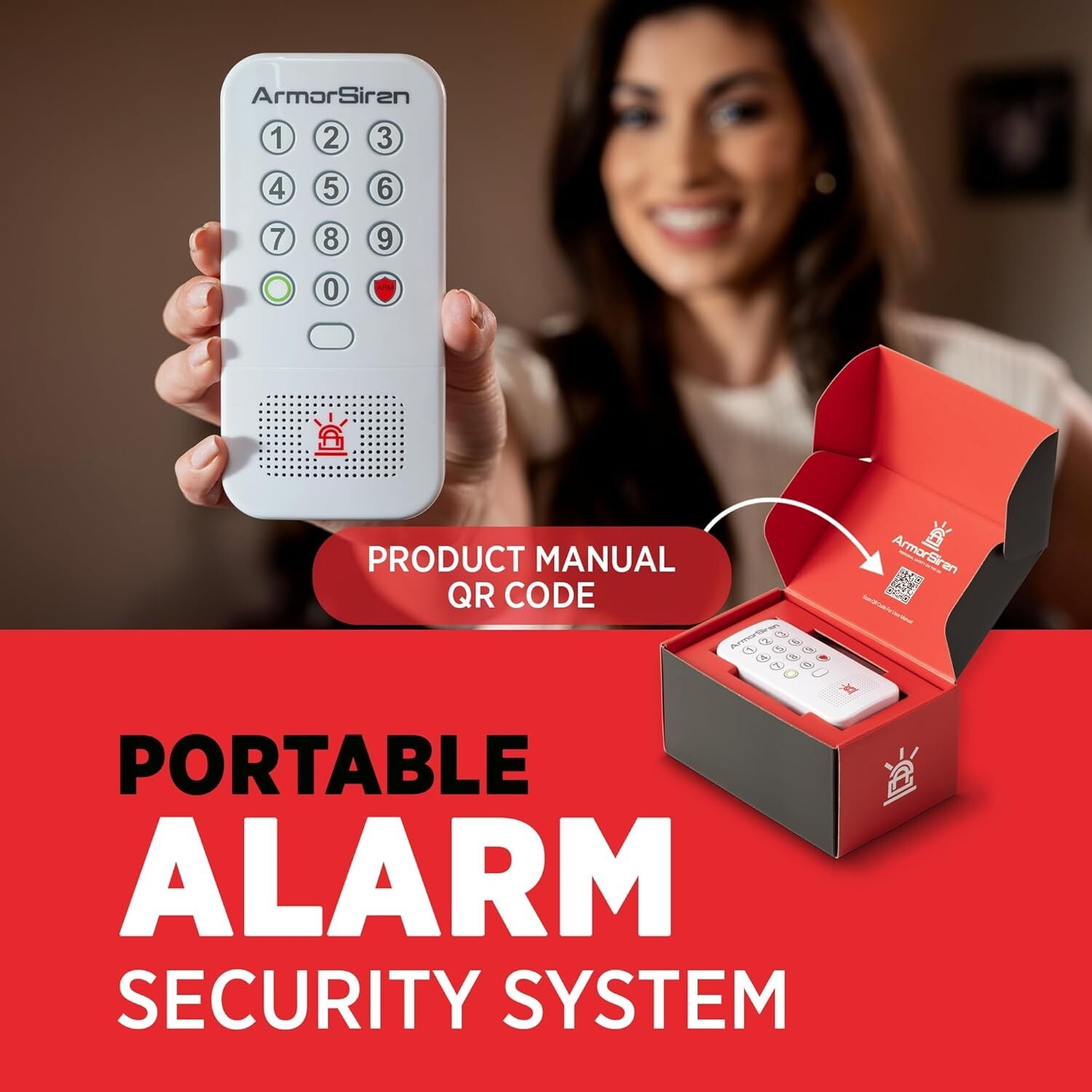 ArmorSiren- Travel Alarm Security System with Loud Siren, Control w/App on…
