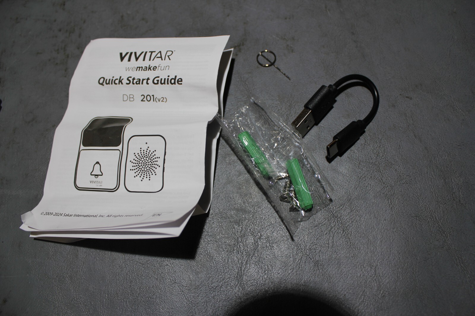 Vivitar Security Video Doorbell & Chime Kit WIFI White DB201 NOC