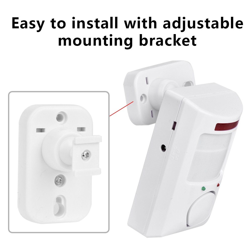 105dB Wireless Alarm System Infrared Motion Sensor Detector Wall Alert Home NEW