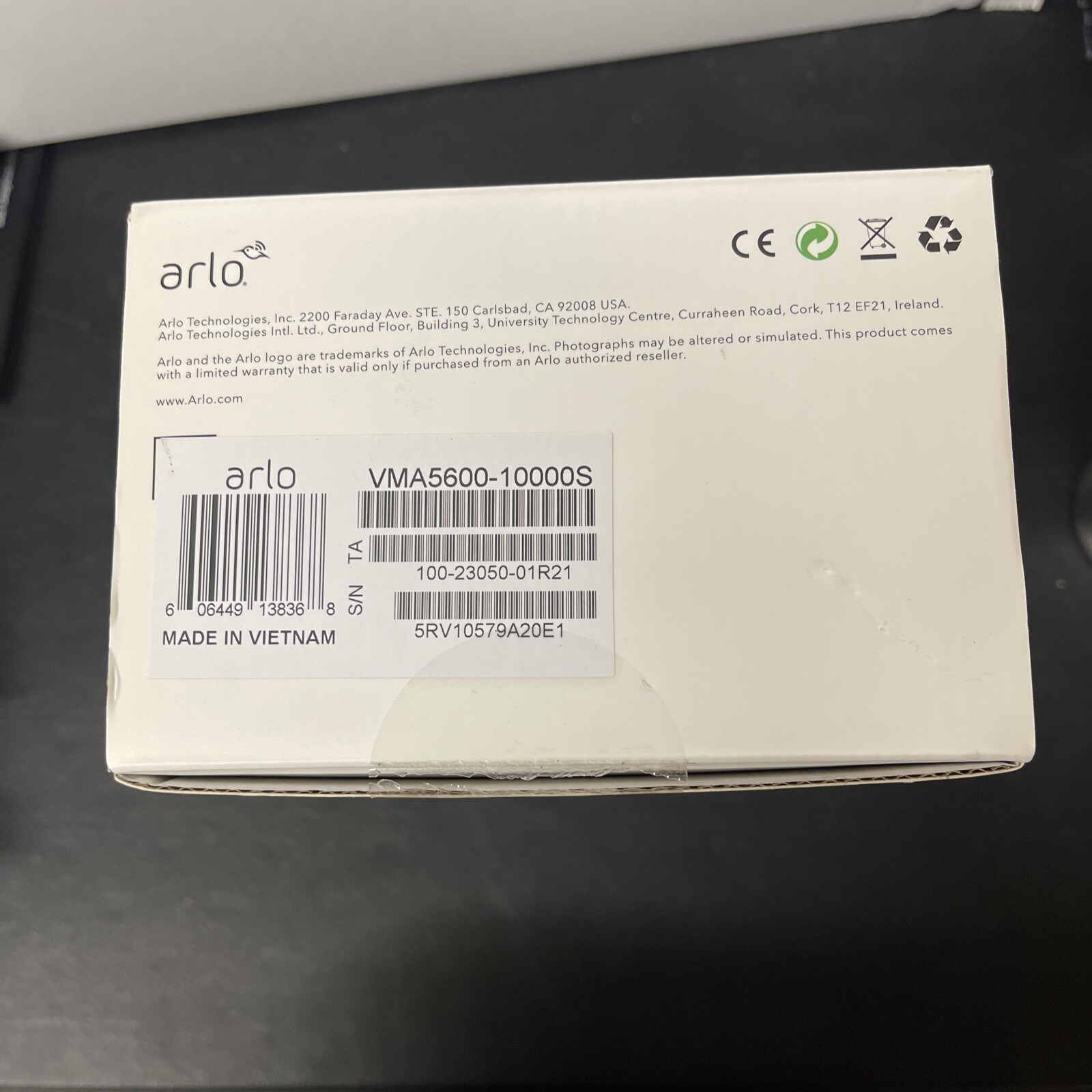 Arlo Solar White Solar Panel VMA5600-10000S – New Open Box