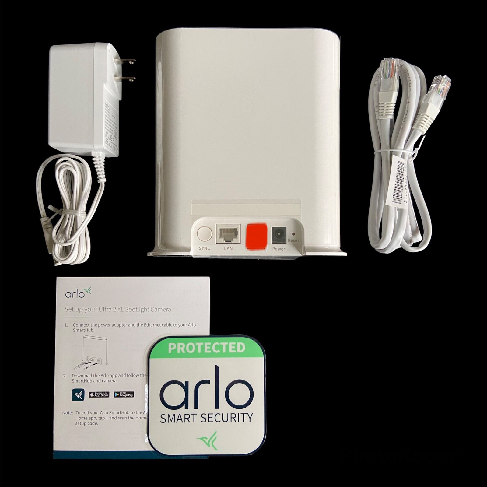 Arlo Ultra VMB5000 Smart Hub Base Station for Pro 2, 3, 4 Security Cameras White