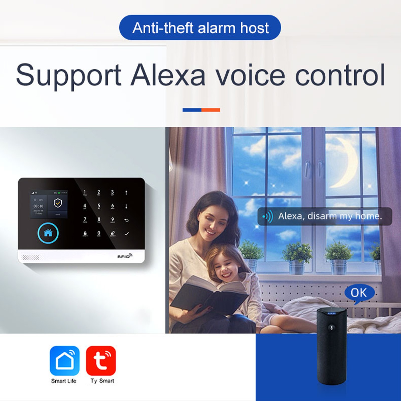 4G WiFi Wireless Home Alarm System DIY Smart Wireless Alarm System With TY GNQX