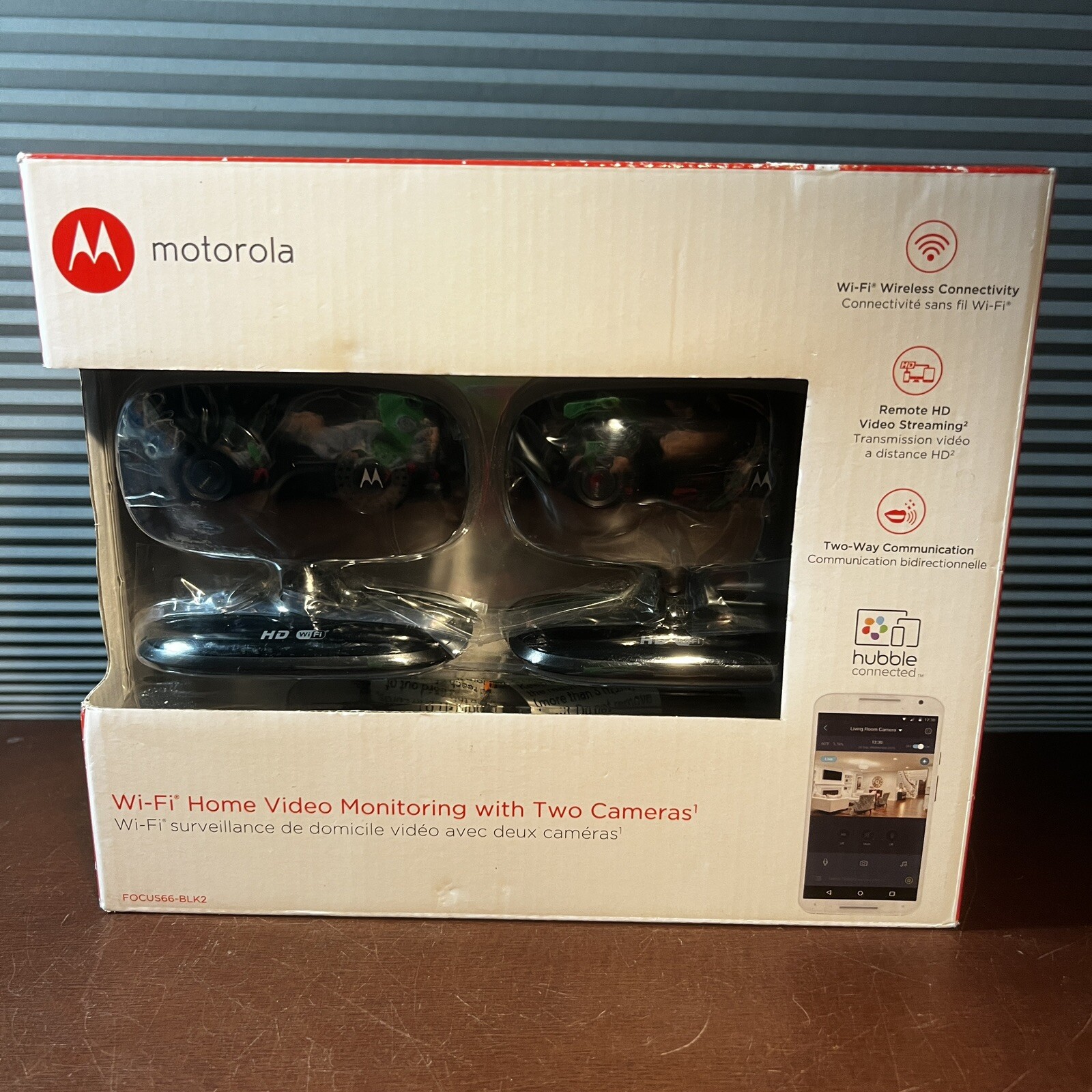 Motorola Focus66-BLK2 Wifi HD Home Video Baby Monitoring Security Cameras 2-pack