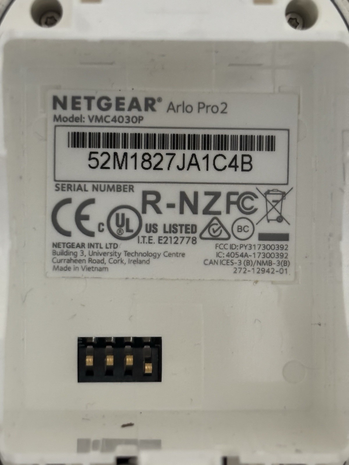2x NETGEAR Arlo Base Stations VMB40000 VMB4540 and 2 VMC4030P Cameras – AS-IS