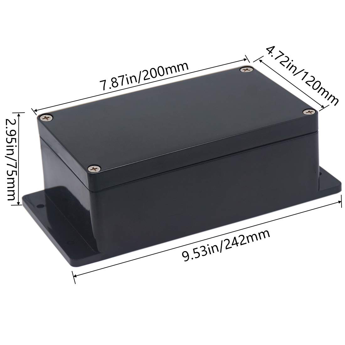 Otdorpatio Junction Box IP65 Waterproof 7.87″x4.72″x2.95″, Fixed Ear Design