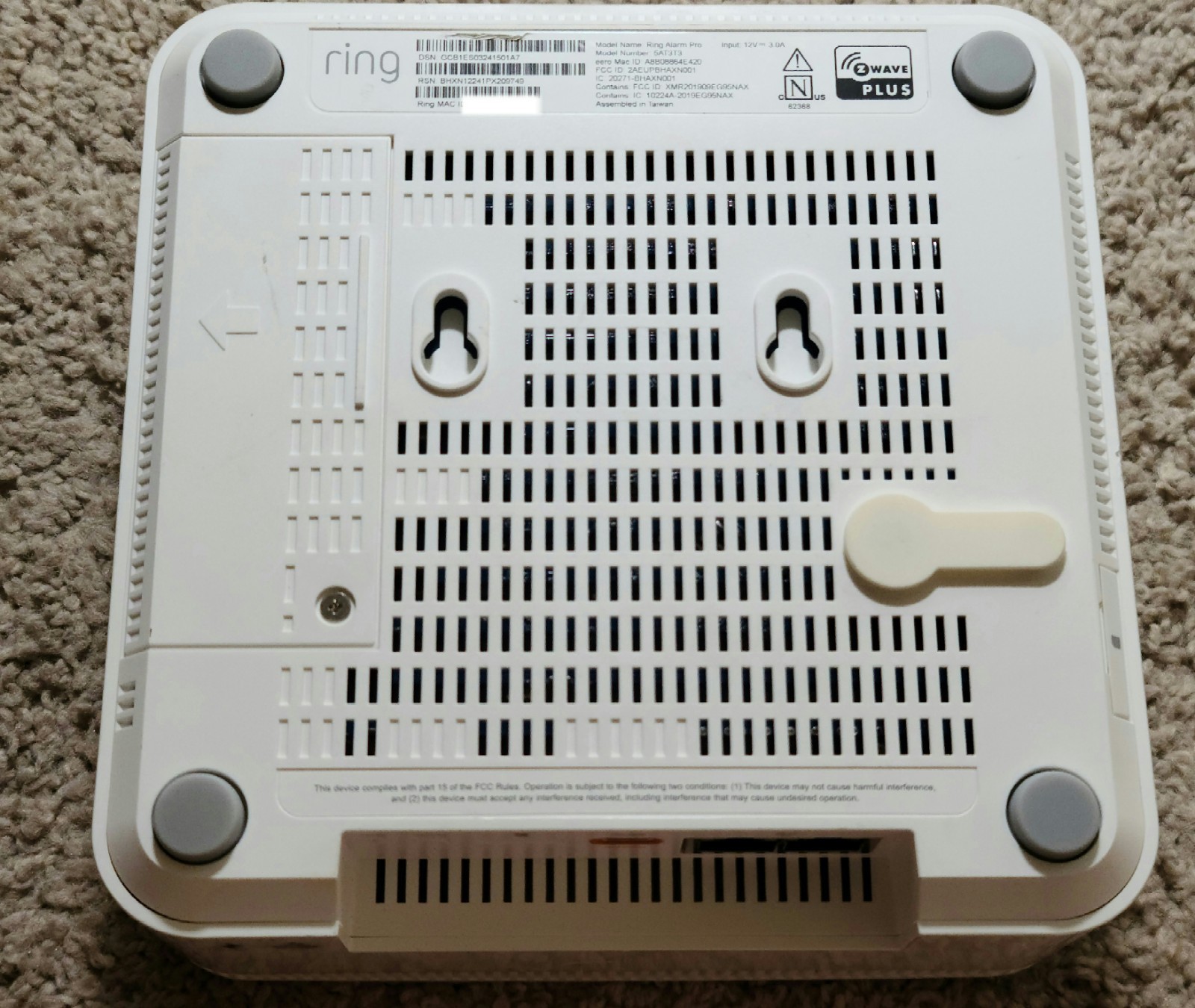Ring Alarm Pro Base Station (Model 5AT3T3) 24/7 Backup Internet Battery Backup