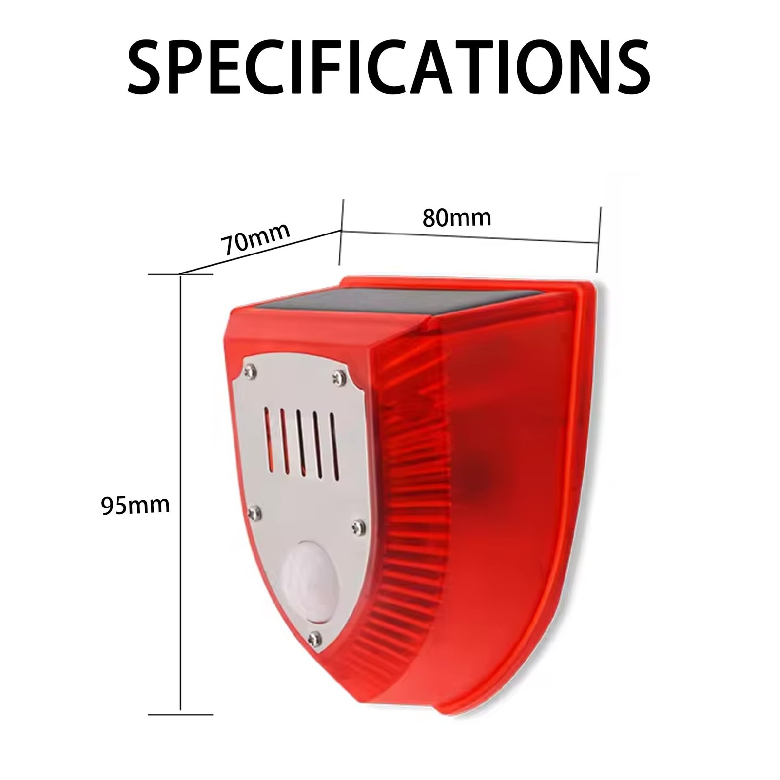 Solar Outdoor Motion Sensor Alarm: 129db Dog Barking & Gunshot Sound,Loud Mot