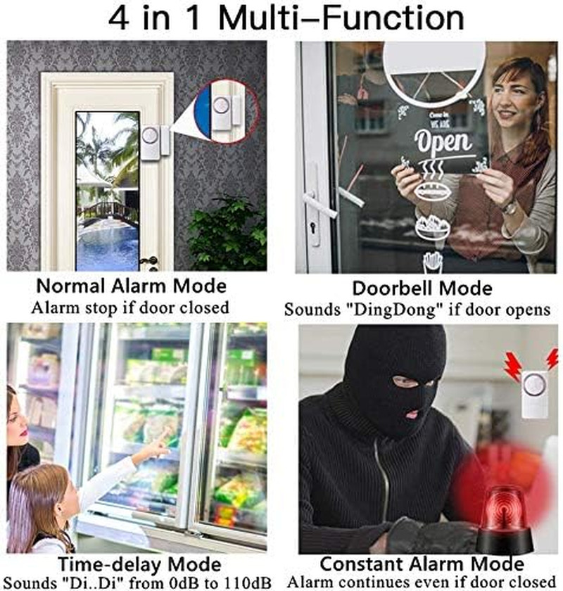 Door and Window Alarm for Home Wireless Alarm Security System Magnetic Alarm Sen