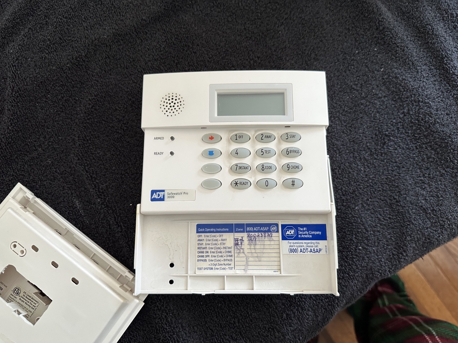 Lot of 2 ADT Safewatch Pro 3000 Security Keypads 6150ADT Power Tested Used Bundl