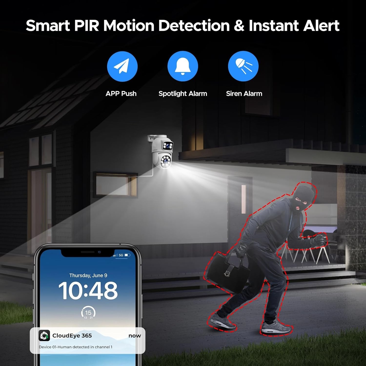 CAMCAMP POE CCTV 4MP IR Security Camera System 4K NVR Home Surveillance Outdoor