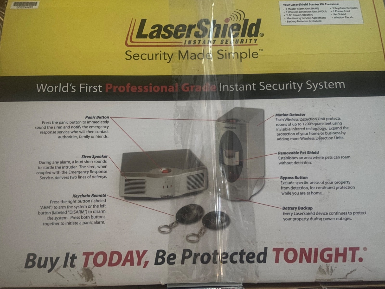 LaserShield Home Security in a Box Plug-N-Go System • Alarm Kit