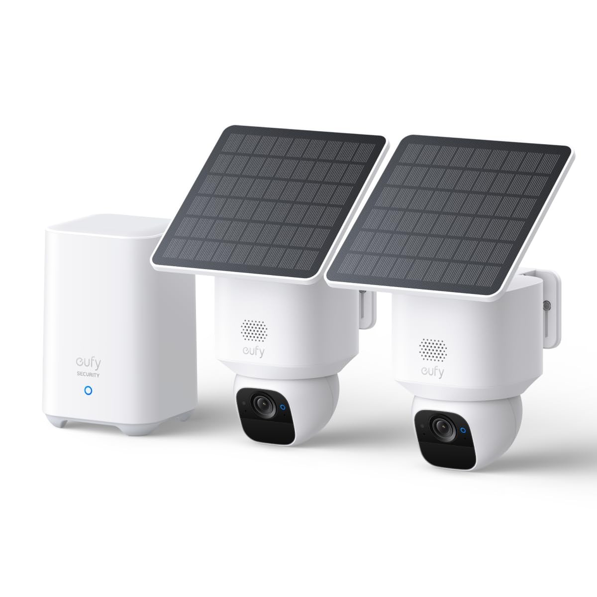 eufy Security SoloCam E30, 2-Cam Pack Kit, Cameras 2K, White