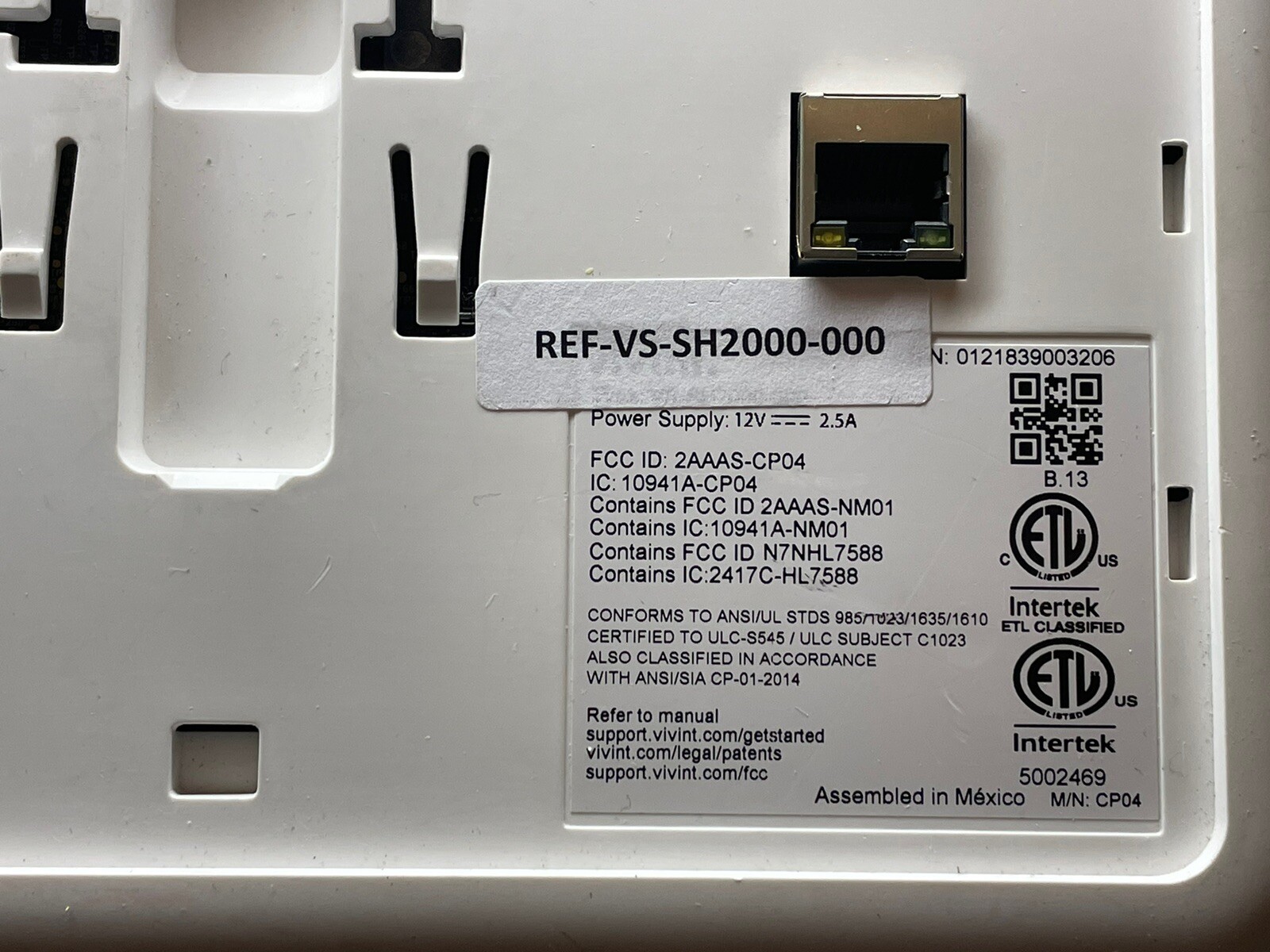 Vivint Smart Home Hub Sky Control Panel VS-SH2000-000 Untested As Is