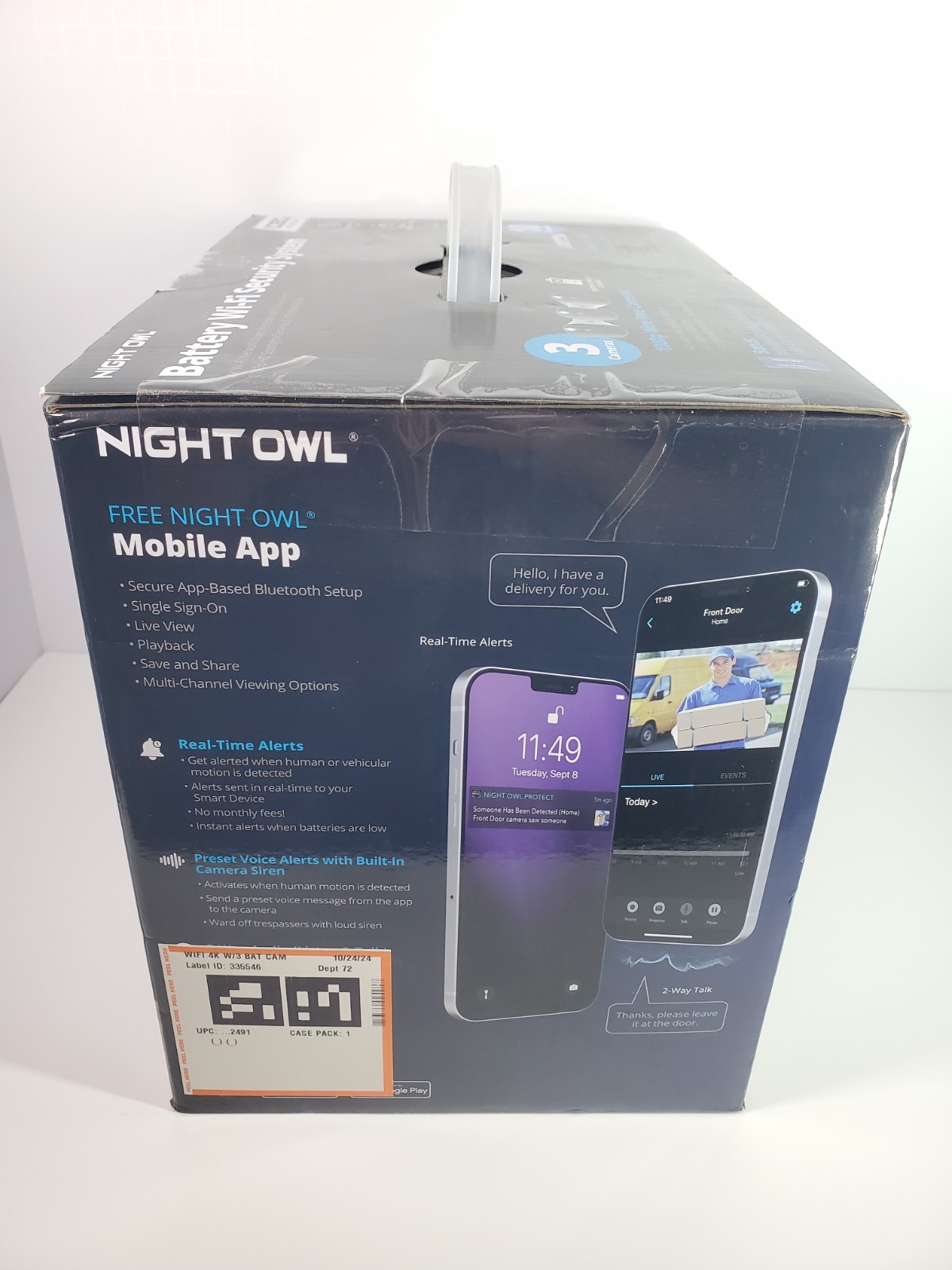 New Night Owl 4K Wi-Fi NVR W/1TB Hard Drive 3 Battery 1080p HD Spotlight Camera