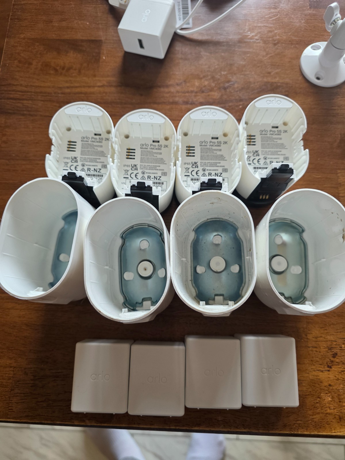 4x Arlo Pro 5S 2K Spotlight Camera Wireless Home Security Cams w/ Base Hub Solar