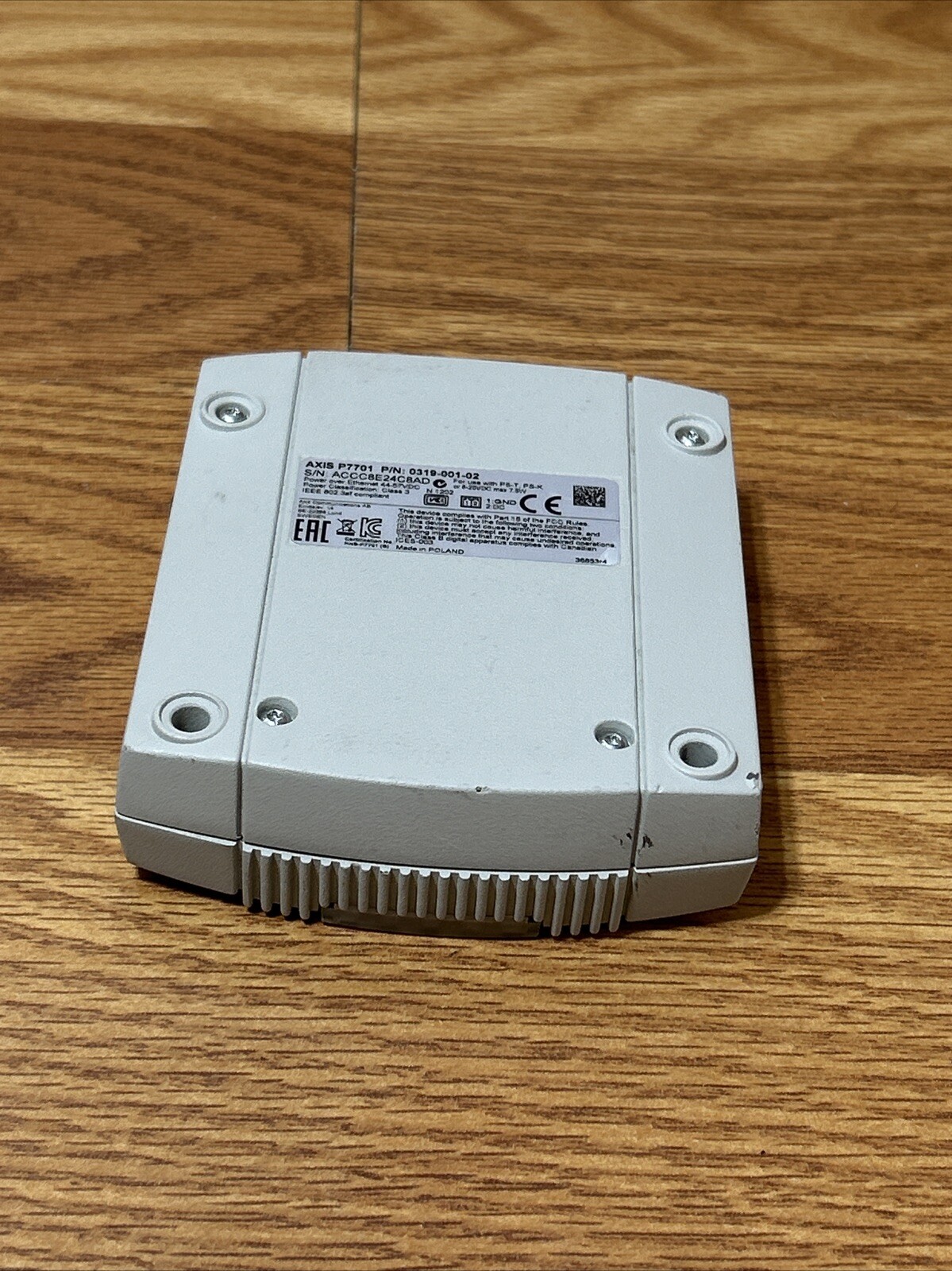 Axis P7701 IP Security Camera Converter & Sequencer POE / 8V-20V No Power Cord