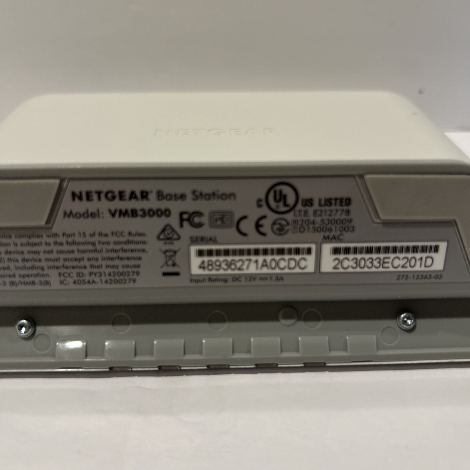 Netgear Arlo Base Station VMB3000 Wireless Router -No Power cord