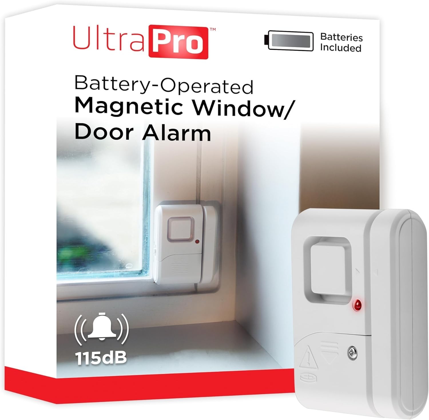 120dB Wireless Window & Door Alarm – Battery Powered Home Security Solution