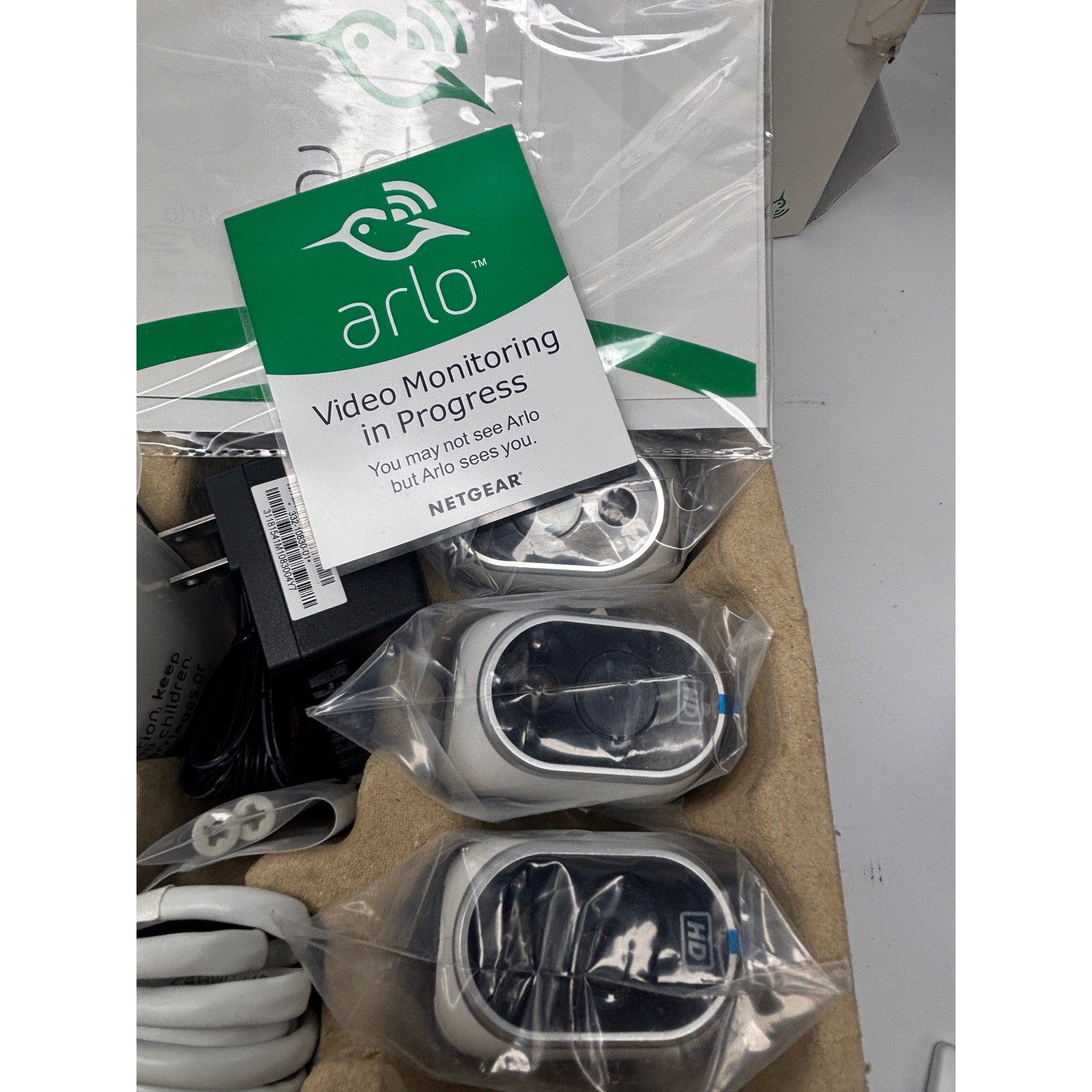 Netgear Arlo 3 Wire-Free HD Security Camera System VMS3330 Night Vision White