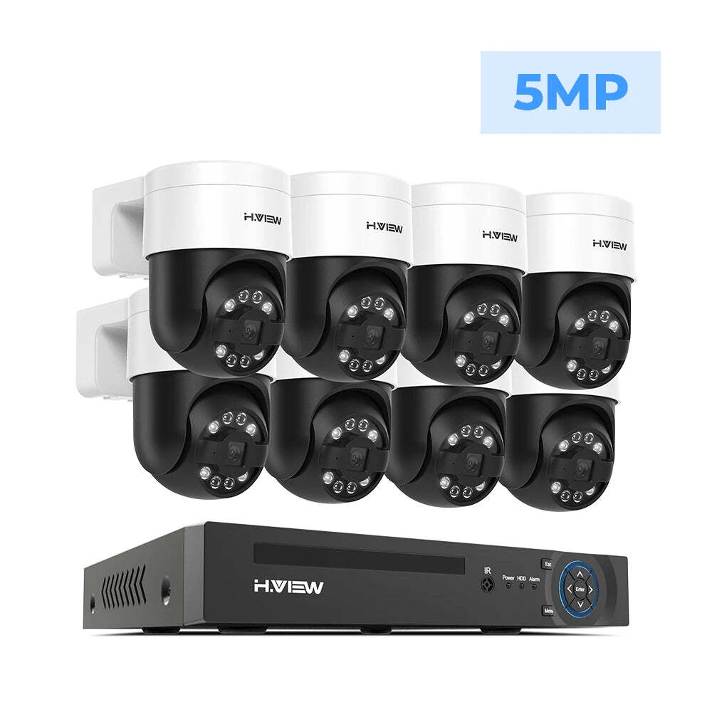 4K 8-Camera 8Ch Surveillance System with PTZ and Humanoid Detection