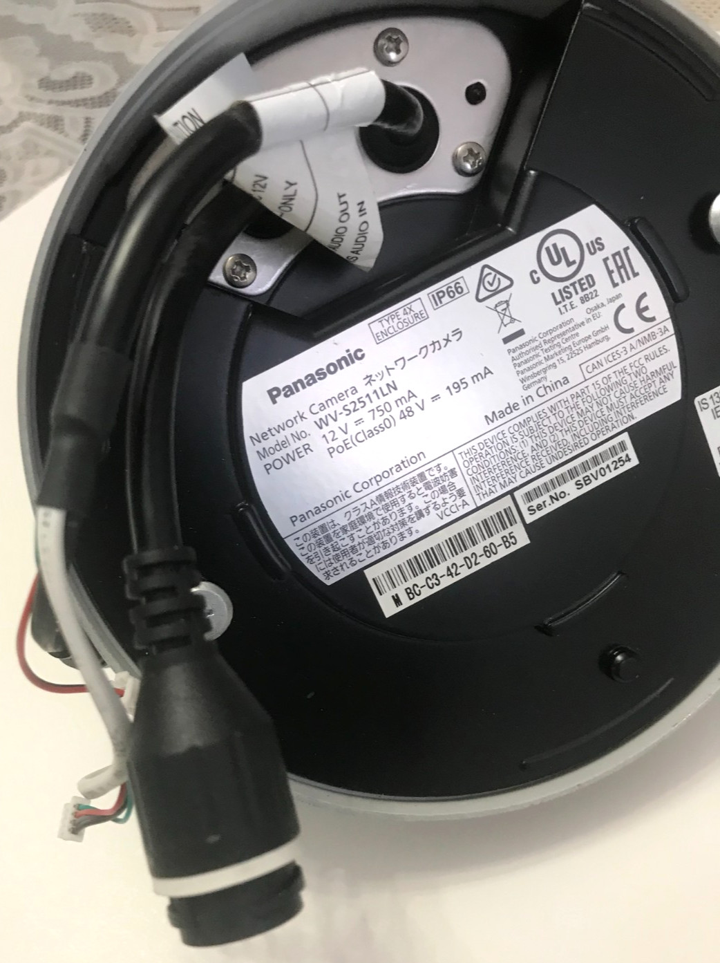 Panasonic WV-S2511LN Network Camera Outdoor Fixed Dome Color Night Vision