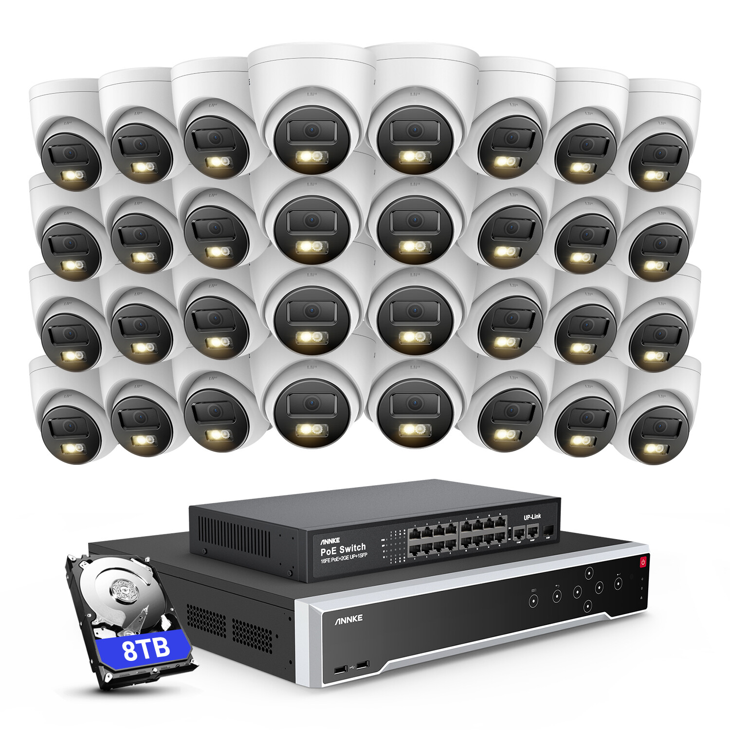 ANNKE 12MP 32CH NVR Audio POE Security Camera System Full Color Night Vision AI