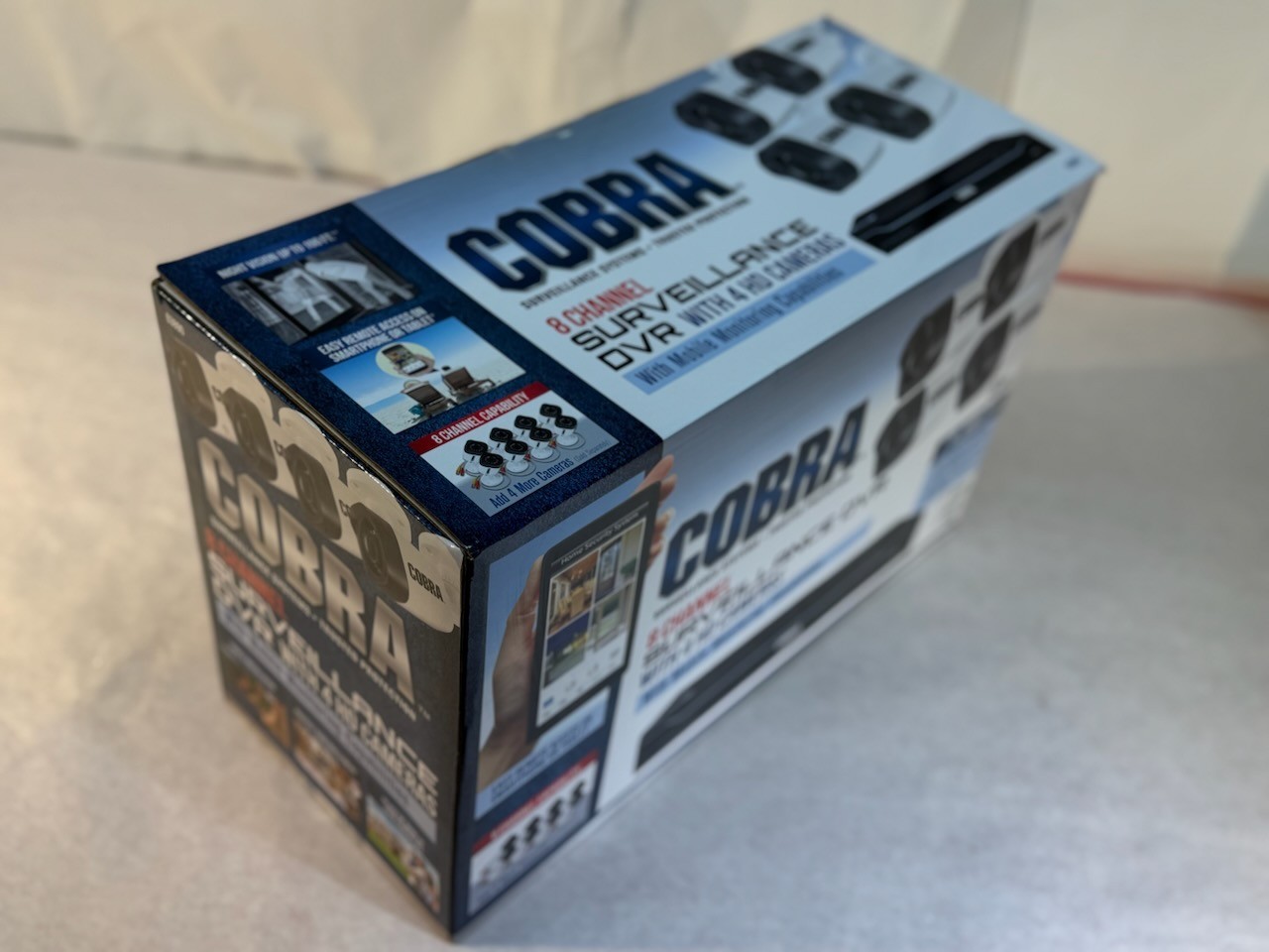 Cobra 63890 8-Channel Security Camera System with 4 HD Cameras