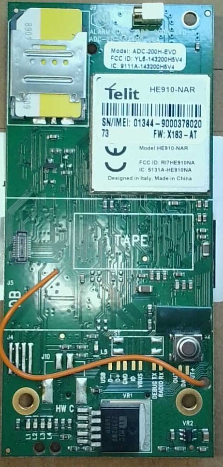 ALARM.COM CONCORD DUAL PATH LTE MODULE CD-410-US-VZ-LTEUP