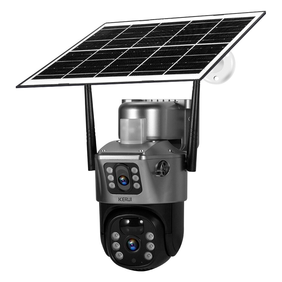 3PCS 4MP Solar Powered WiFi IP Cameras Waterproof Outdoor PIR Home Protection