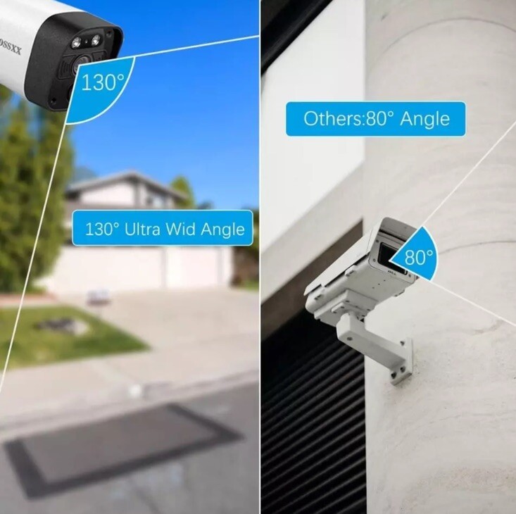 OOSSXX PoE+ DVR + 6 Cameras Set Why 8.0 Mega (4K) 25/30 FPS Network Camera Range