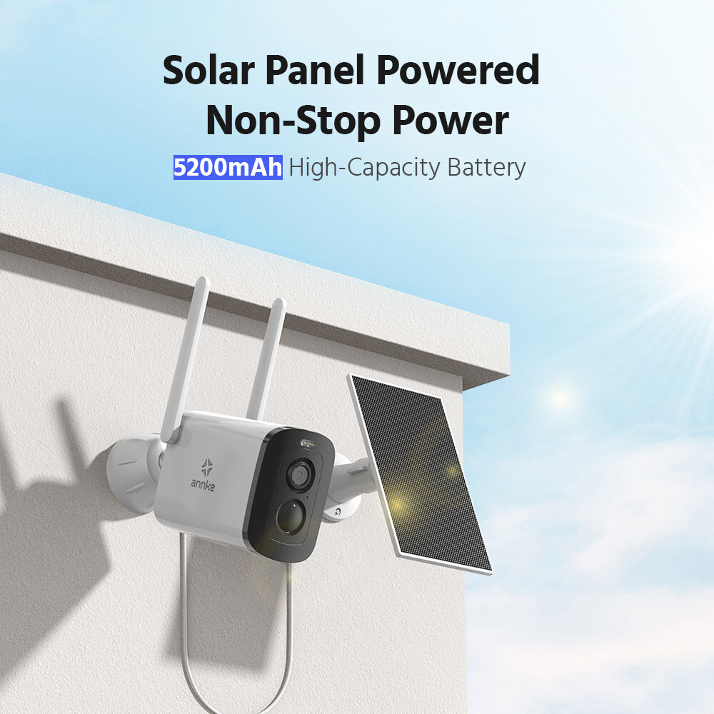 ANNKE 4MP WIFI Security IP Camera AI Color Night Solar Battery Two Way Audio