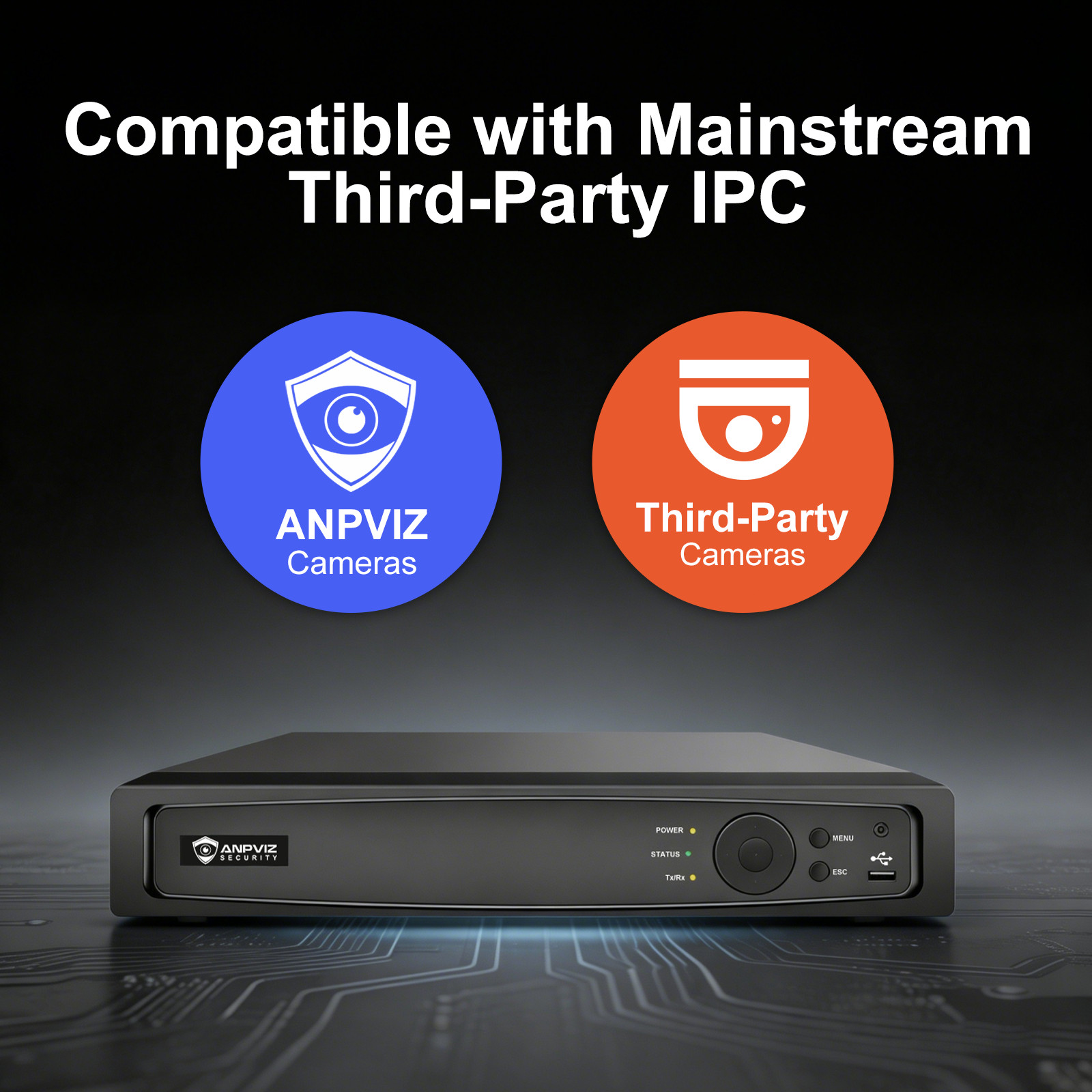 ANPVIZ 12MP 16CH NVR POE AI Security Video Recorder System with 16 Ports ,VCA