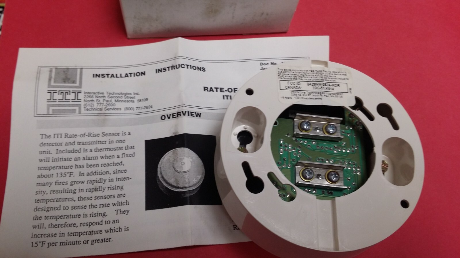 GE Security ITI 60-137-319.5 SX-V Rate of Rise 135 Degree Heat Detector NEW!
