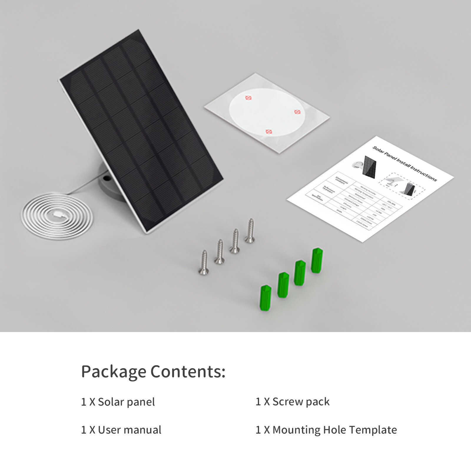 ANRAN Solar Panel For Wiireless Solar & Battery Powered Rechargeable IP Cameras