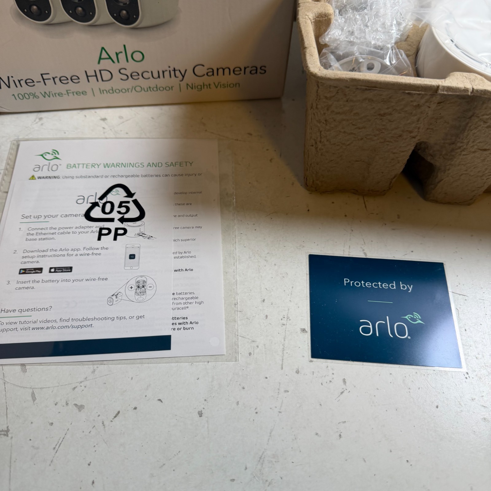 Arlo VMS3330W Wireless Night Vision HD Smart Security Camera System – Pack of 3