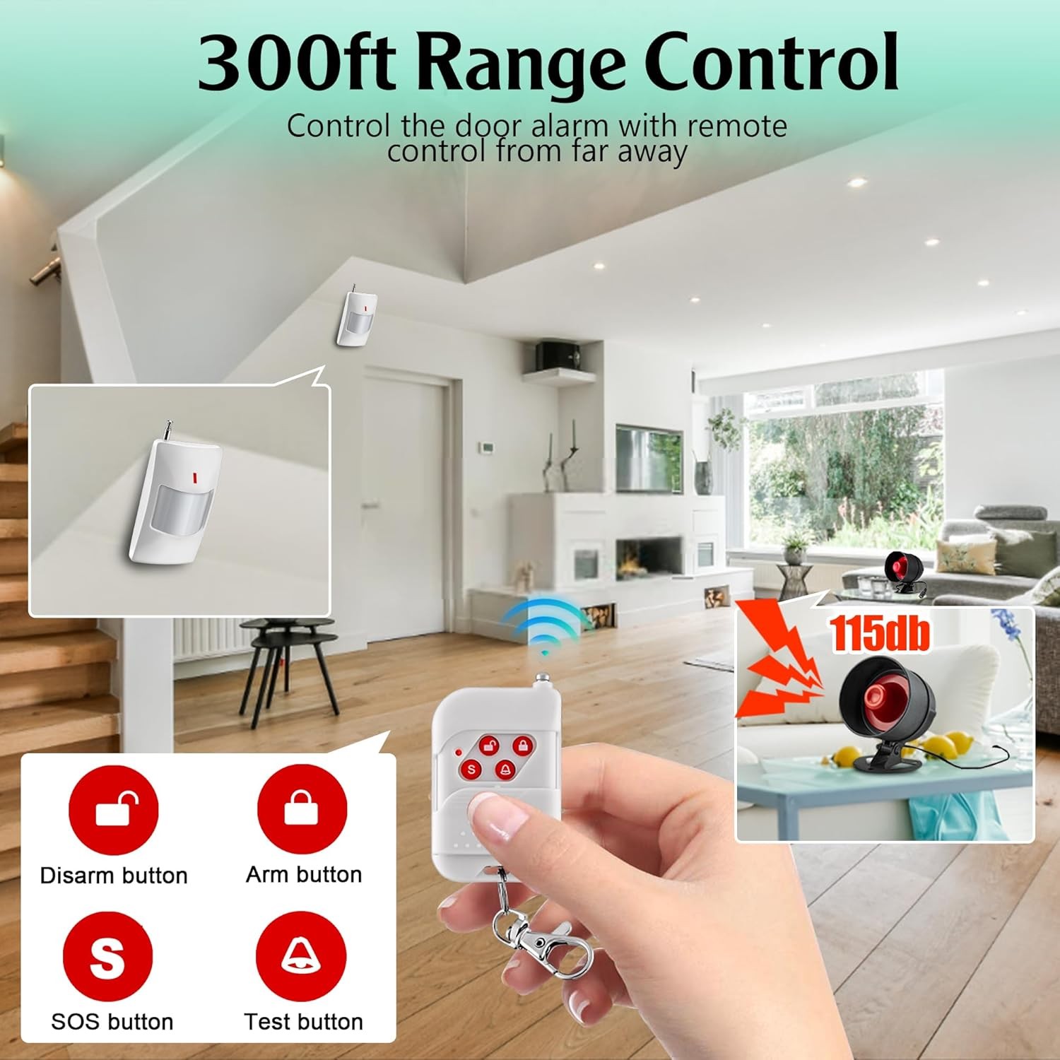 Kit de sistema de alarma de seguridad para tienda, oficina y hogar independiente