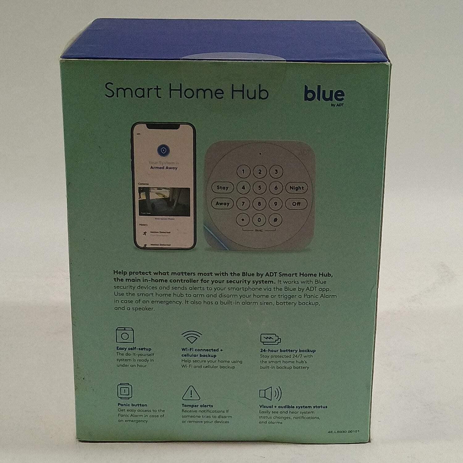 New Blue S40LR0-01 Smart Home Hub Gray Home Security Bundle S40LR0-01