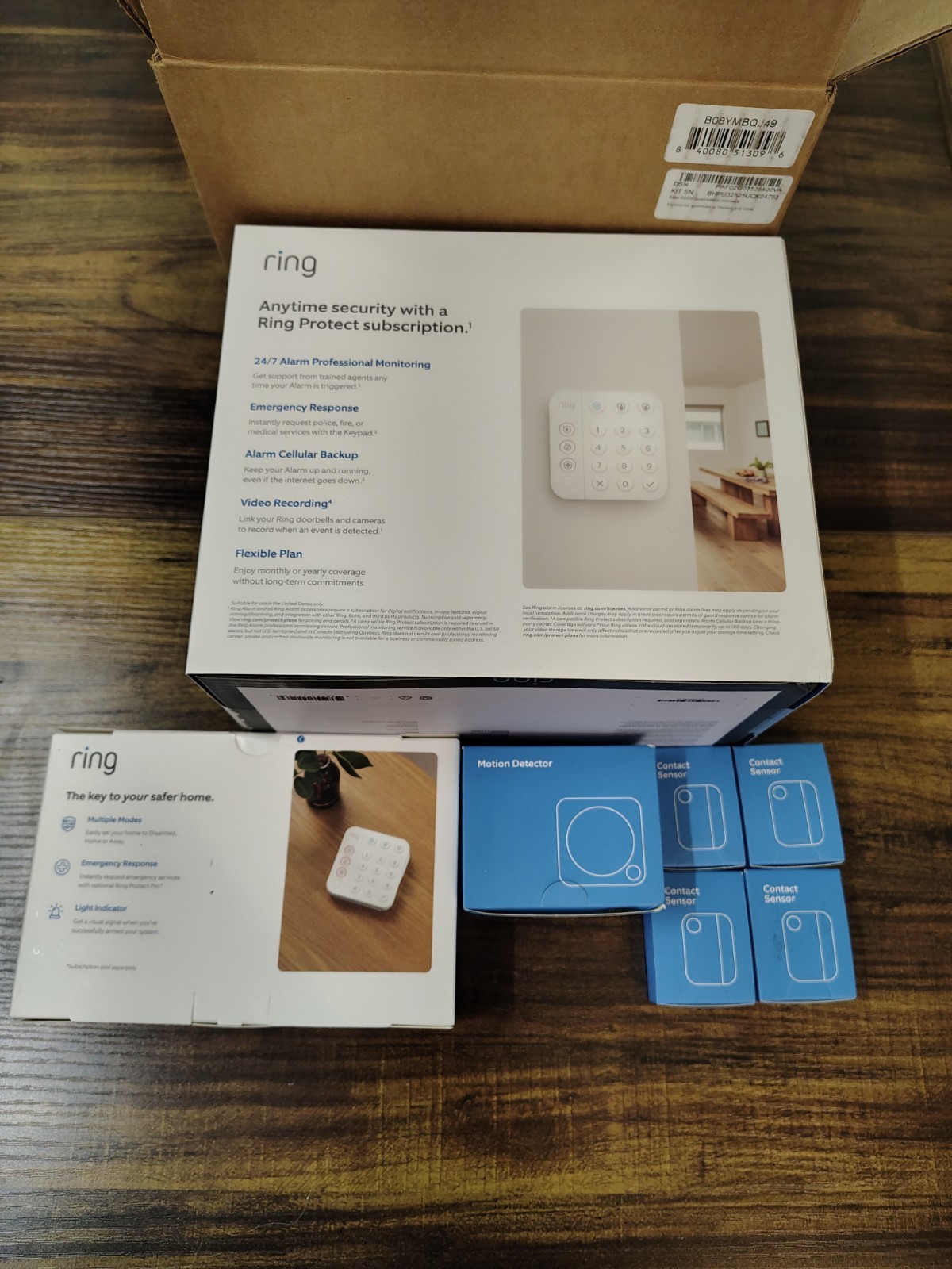 Ring 1641415 Wireless Security Alarm Kit – White (8 Piece)