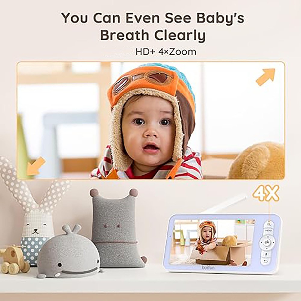 2Pack 2K WiFi Baby Monitor with Camera and Audio, Colorful Night Light,for baby