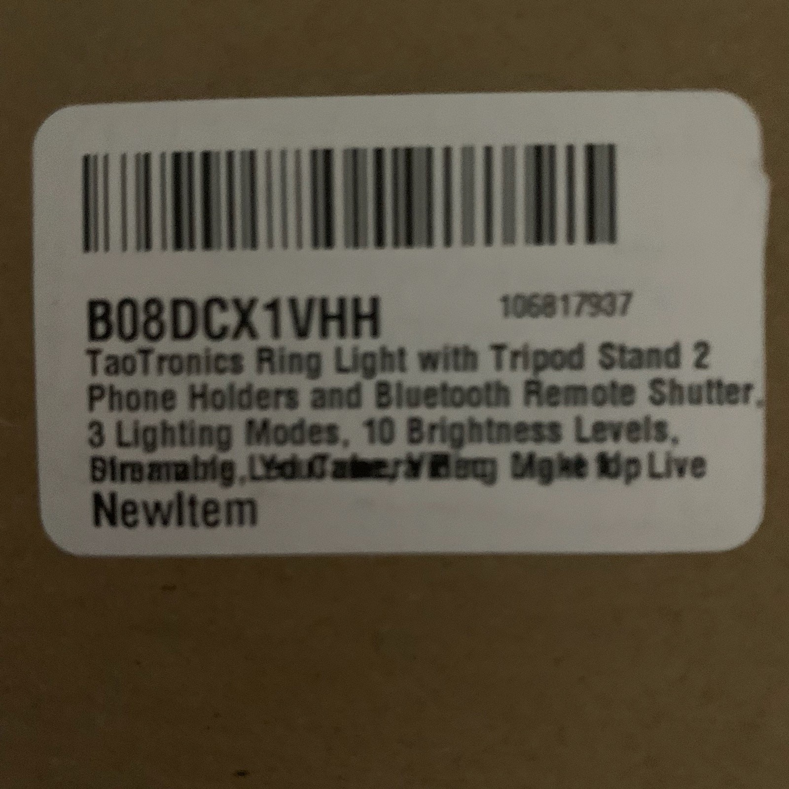 NEW IN BOX TAOTRONICS 12″ SELFIE LED RING LIGHT -62″ TRIPOD STAND & PHONE HOLDER