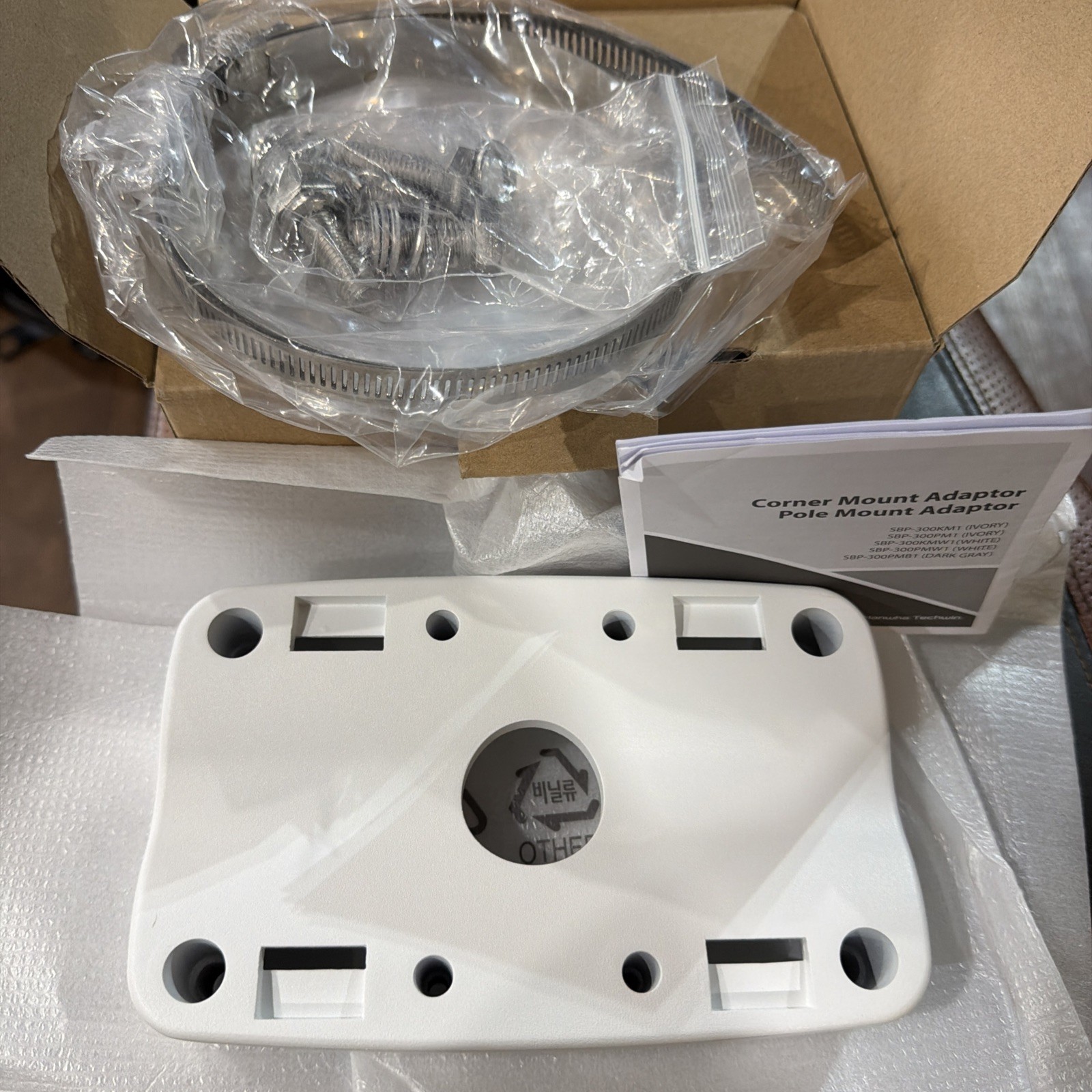 Hanwha Techwin SBP-300PMW1 Pole Mount Adapter Accessory